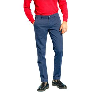 Mason's, Donkerblauwe Katoenen Chino Broek Blauw, Heren, Maat:L