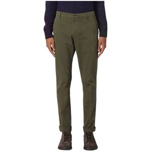 Dondup, Broeken, Heren, Groen, W29, Gaubert Slim-Fit Cropped Broeken