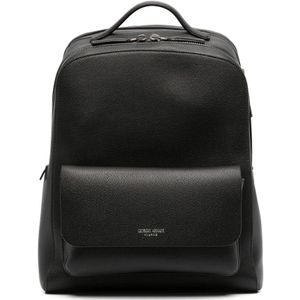 Giorgio Armani, Backpacks Zwart, Heren, Maat:ONE Size
