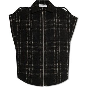 Iro, Cassioppee tweed overhemd Zwart, Dames, Maat:L