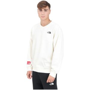 The North Face, Sweatshirts & Hoodies, Heren, Wit, M, Oversized Witte Crewneck Sweater