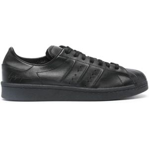 Y-3, Leren Superstar Sneakers Zwart, Heren, Maat:41 1/2 EU