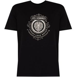 Les Hommes, Tops, Heren, Zwart, 2Xl, Klassieke Ronde Hals T-Shirt