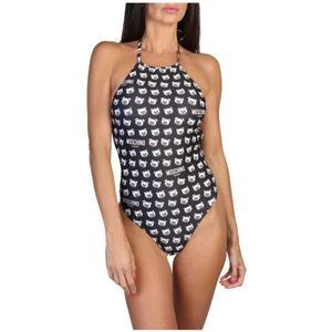 Moschino, Badkleding, Dames, Zwart, M, Polyester, Polkadot badpak - Lente/zomer collectie