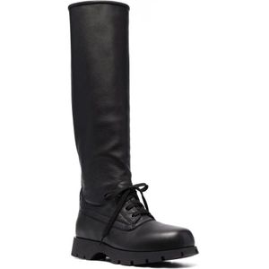 Jil Sander, Schoenen, Dames, Zwart, 36 EU, Leer, High Boots