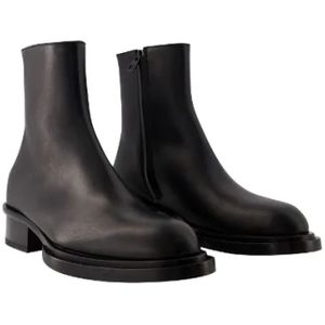 Alexander McQueen, Schoenen, Dames, Zwart, 39 EU, Leer, Leather boots