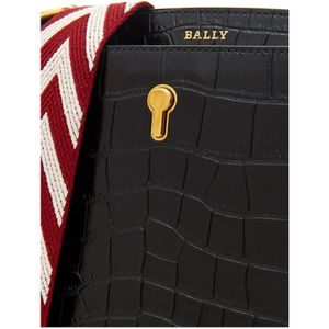 Bally, Tassen, Dames, Zwart, ONE Size, Stijlvolle Leren Handtas