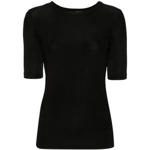 Fabiana Filippi, Tops, Dames, Zwart, XS, Zwarte T-shirts & Polos voor vrouwen