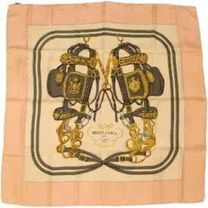 Hermès Vintage, Pre-owned Silk scarves Beige, Dames, Maat:ONE Size