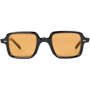 Cutler And Gross, Rechthoekige zonnebril Cgsn-Gr 02 Zwart, unisex, Maat:ONE Size