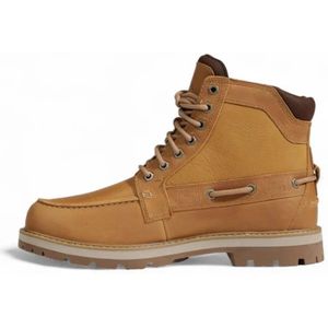 Timberland, Schoenen, Heren, Beige, 41 1/2 EU, Suède, Suède Veterschoen Herencollectie