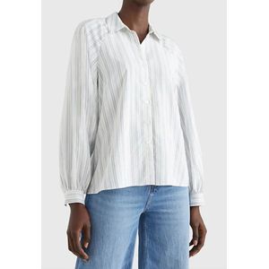 Tommy Hilfiger, Blouses & Shirts, Dames, Wit, S, Gestreept Raglan Shirt voor Vrouwen