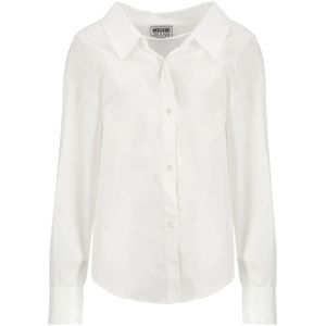 Moschino, Blouses & Shirts, Dames, Wit, M, Katoen, Witte Katoenen Shirt voor Dames