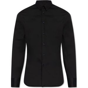 Emporio Armani, Katoenen shirt Blauw, Heren, Maat:3XL