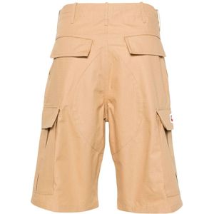 Kenzo, Korte broeken, Heren, Bruin, L, Katoen, Bruine Cargo Workwear Shorts