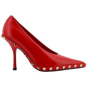 Valentino Garavani, Rode Leren Stiletto Pumps Rood, Dames, Maat:40 EU