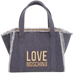 Love Moschino, Logo Handtas met Verstelbare Band Paars, Dames, Maat:ONE Size