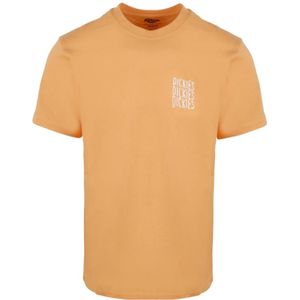 Dickies, Tops, Heren, Oranje, L, Katoen, Phygital Hub Logo Print T-Shirt