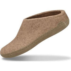 Glerups, Schoenen, unisex, Beige, 36 EU, Wol, Natuurlijke Wollen Pantoffels in Zandkleur