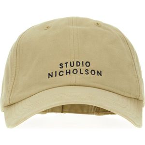 Studio Nicholson, Accessoires, Heren, Beige, ONE Size, Katoen, Stijlvolle Petten voor Mannen en Vrouwen