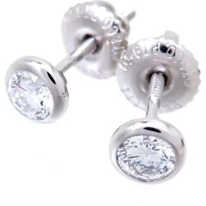 Tiffany & Co. Pre-owned, Pre-owned, Dames, Grijs, ONE Size, Pre-owned Platinum earrings