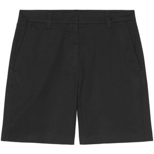 Marc O'Polo, Korte broeken, Dames, Zwart, XL, Katoen, Stretch Chino Shorts Regular Fit