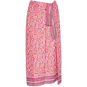 Maliparmi, Rokken, Dames, Rood, S, Gedrukte Viscose Sarong Rok