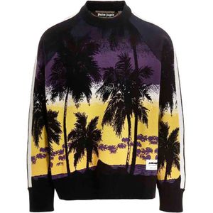 Palm Angels, Sweatshirts & Hoodies, Heren, Zwart, M, Fantasia Sweater