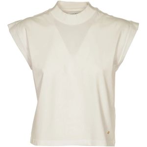 Anine Bing, Witte T-shirts en Polos met Caspen Tee Wit, Dames, Maat:L