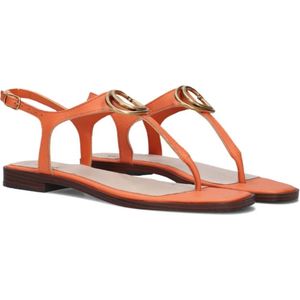 Guess, Schoenen, Dames, Oranje, 37 EU, Leer, Stijlvolle Oranje Leren Sandalen