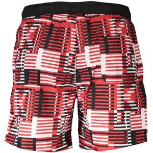 Karl Lagerfeld, Badkleding, Heren, Veelkleurig, M, Rode Zwembroek Boxershort met Zakken