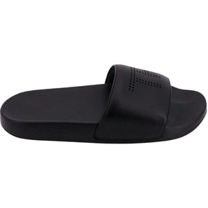 Tom Ford, Geperforeerde Monogram Leren Slippers voor Heren Zwart, Heren, Maat:40 EU