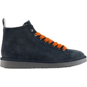 Panchic, Schoenen, Heren, Blauw, 42 EU, Leer, Blauwe Sneakers P01 Enkellaarzen