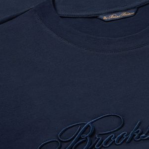 Brooks Brothers, Tops, Heren, Blauw, M, Katoen, Logo Katoenen T-shirt