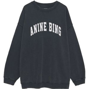 Anine Bing, Sweatshirts & Hoodies, Dames, Zwart, S, Katoen, Sweaters