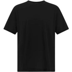 Herno, Tops, Heren, Zwart, 4Xl, Jersey Crepe T-shirt in Zwart