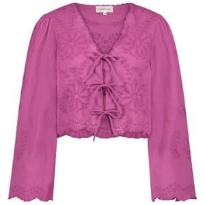 Fabienne Chapot, Blouses & Shirts, Dames, Roze, S, Katoen, Bloemen Geborduurde LS Top