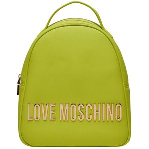 Love Moschino, Tassen, Dames, Groen, ONE Size, Polyester, Fluorescerende groene synthetische rugzak