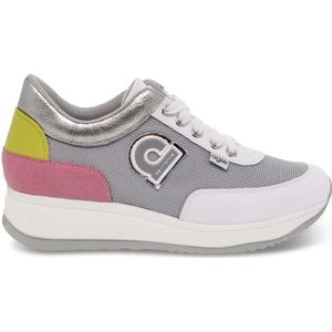 Rucoline, Multicolor en Grijze Leren Sneakers voor Dames Grijs, Dames, Maat:39 EU