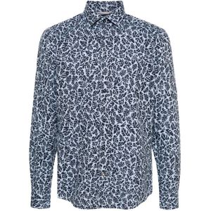 Hugo Boss, Overhemden, Heren, Blauw, L, Katoen, Casual Overhemden Collectie