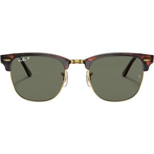 Ray-Ban, Accessoires, Dames, Groen, 49 MM, Rb 3016 Zonnebril Clubmaster Classic Gepolariseerd