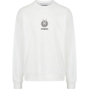 Iceberg, Sweatshirts & Hoodies, Heren, Wit, XL, sweaters ecru