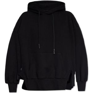Y-3, Sweatshirts & Hoodies, Dames, Zwart, M, Katoen, Katoenen oversized hoodie