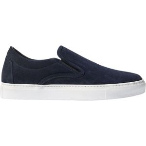 Scarosso, Schoenen, Heren, Blauw, 47 EU, Suède, Blauwe Suède Slip-On Sneakers