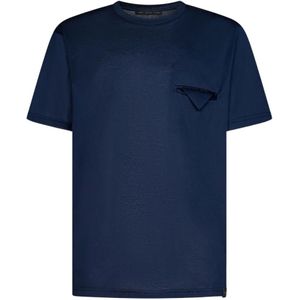 Low Brand, Tops, Heren, Blauw, M, Katoen, T-Shirts