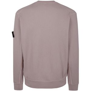 Stone Island, Truien, Heren, Roze, L, Casual Hooded Sweatshirt voor mannen