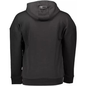 Plein Sport, Sweatshirts & Hoodies, Heren, Zwart, M, Katoen, Sportief Hooded Sweatshirt met Handtekeningdetails