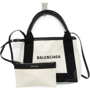 Balenciaga Vintage, Pre-owned, Dames, Beige, ONE Size, Katoen, Tweedehands Canvas handtassen