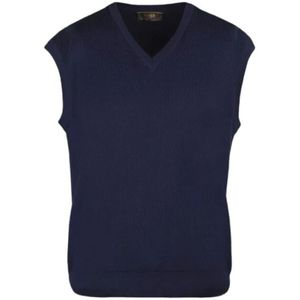 Moorer, Truien, Heren, Blauw, M, Mouwloos Sweater Vest
