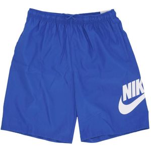 Nike, Korte broeken, Heren, Blauw, L, Polyester, Club Geweven Shorts Spel Royal/Wit